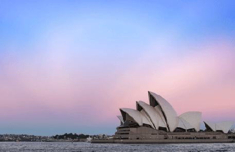 Sydney Opera House at sunset, Australia. (Unsplash)