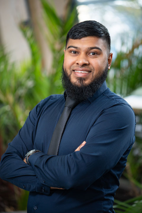 Professional style photo of Mohammed Eisa Khan, Student Casework Officer